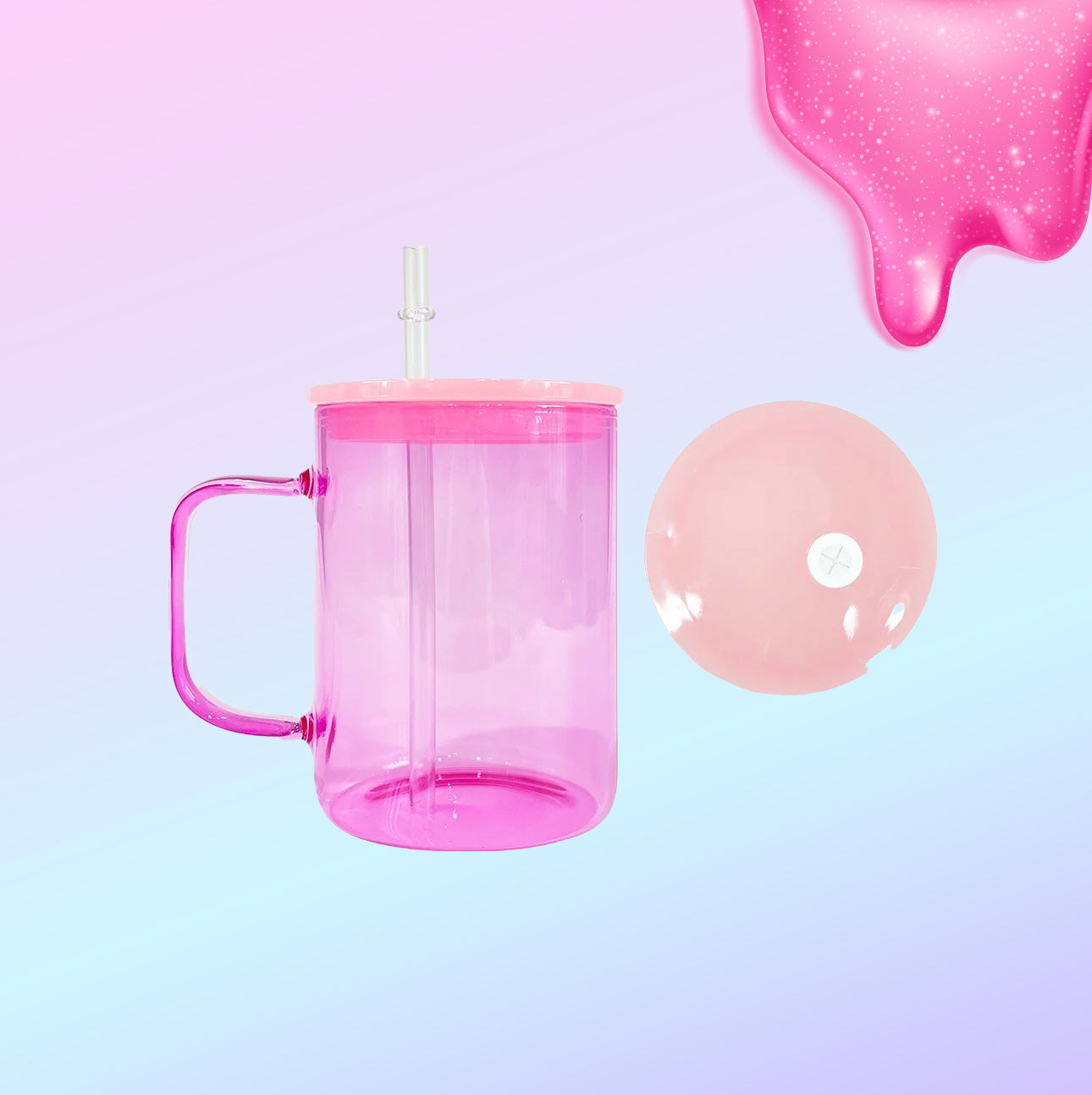 JELLY MUG GLASS 17oz CLEAR