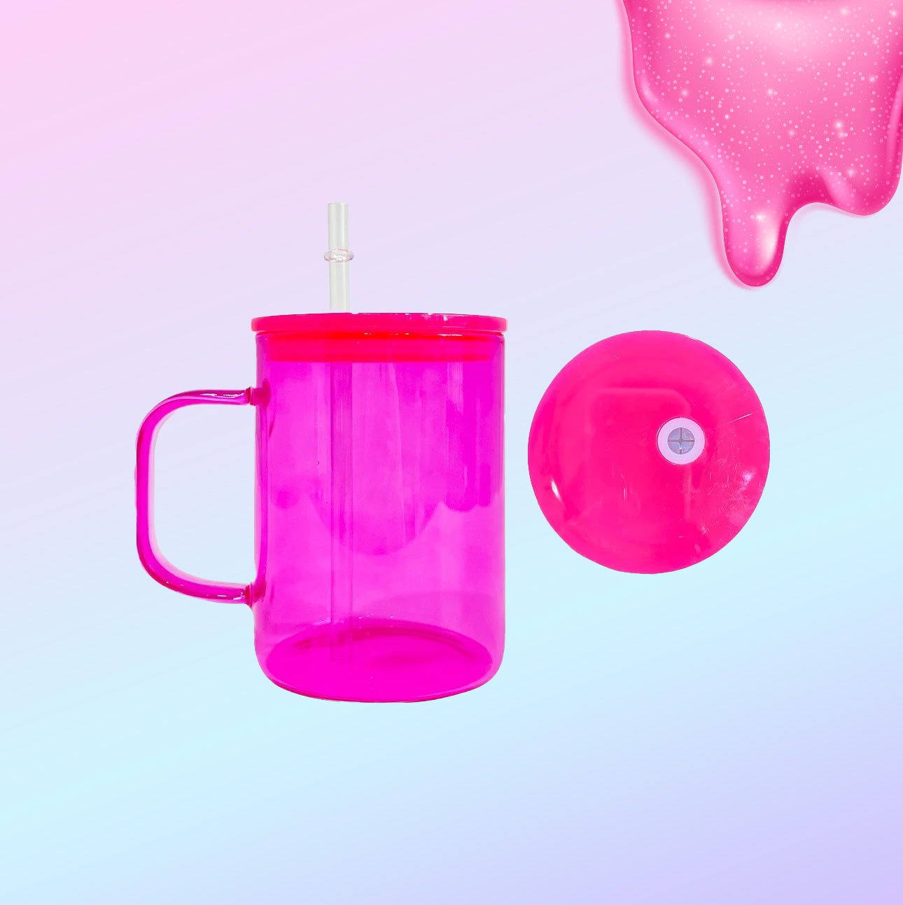 JELLY MUG GLASS 17oz CLEAR