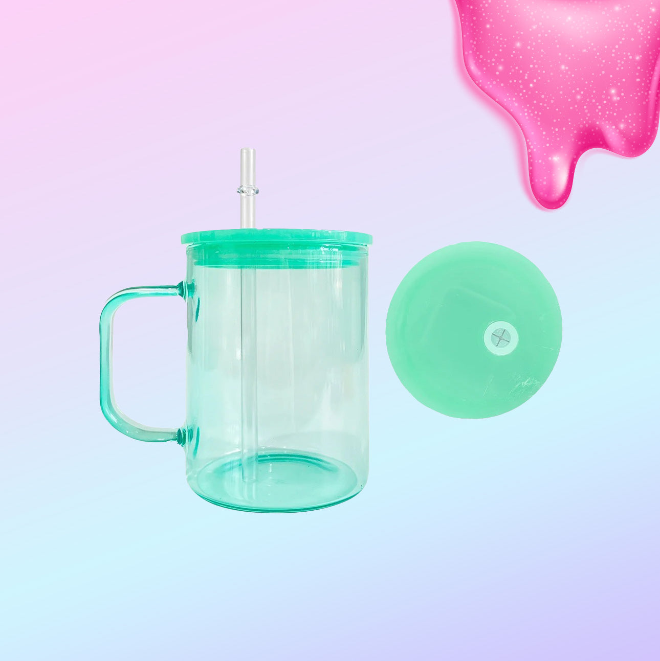 JELLY MUG GLASS 17oz CLEAR