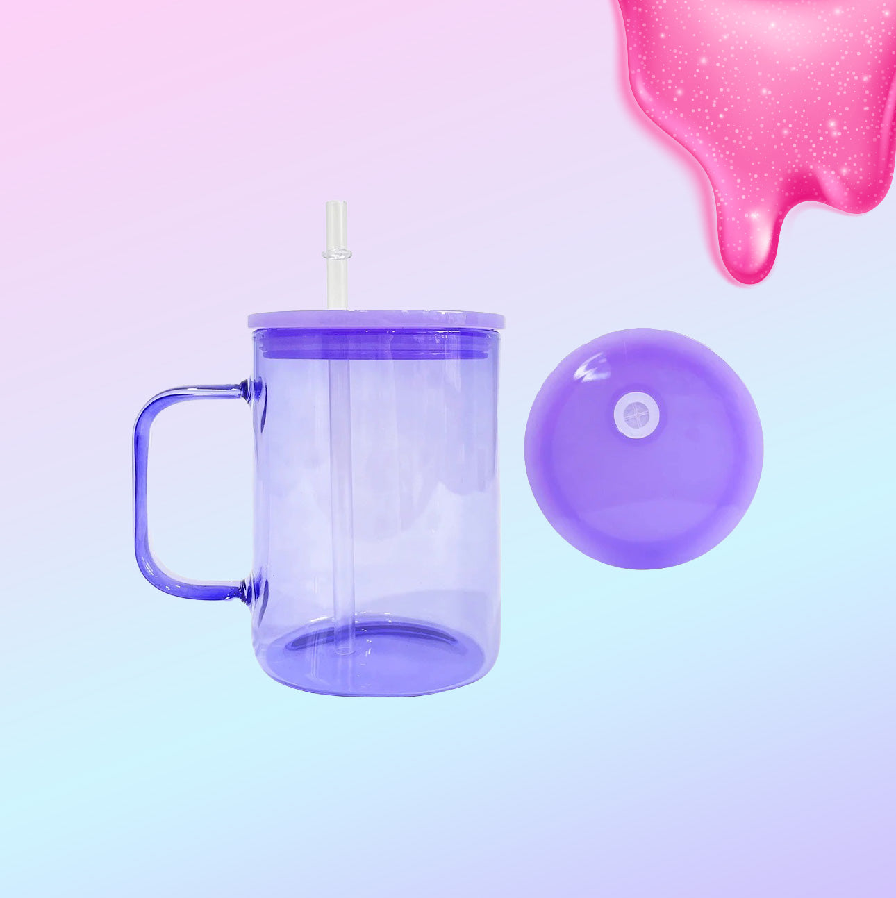 JELLY MUG GLASS 17oz CLEAR