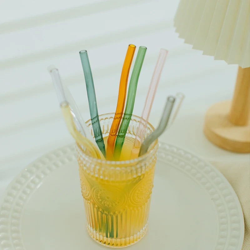 wavy GLASS STRAW