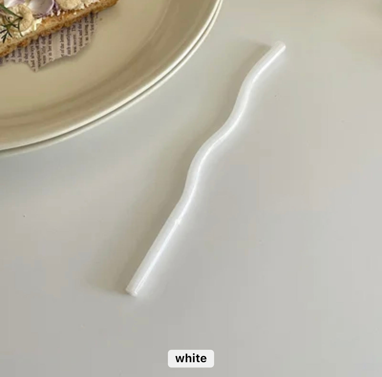 wavy GLASS STRAW